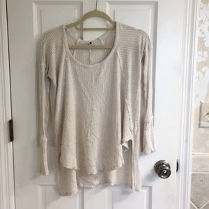Free people tan thermal long sleeve
